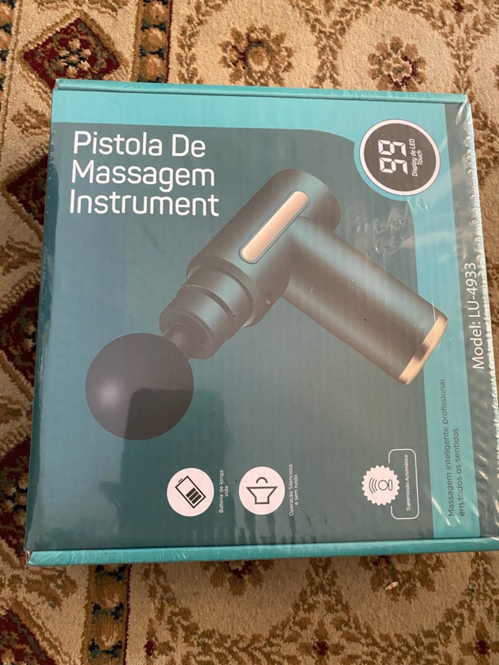 pistola Black and Gold Percussion Massage Gun